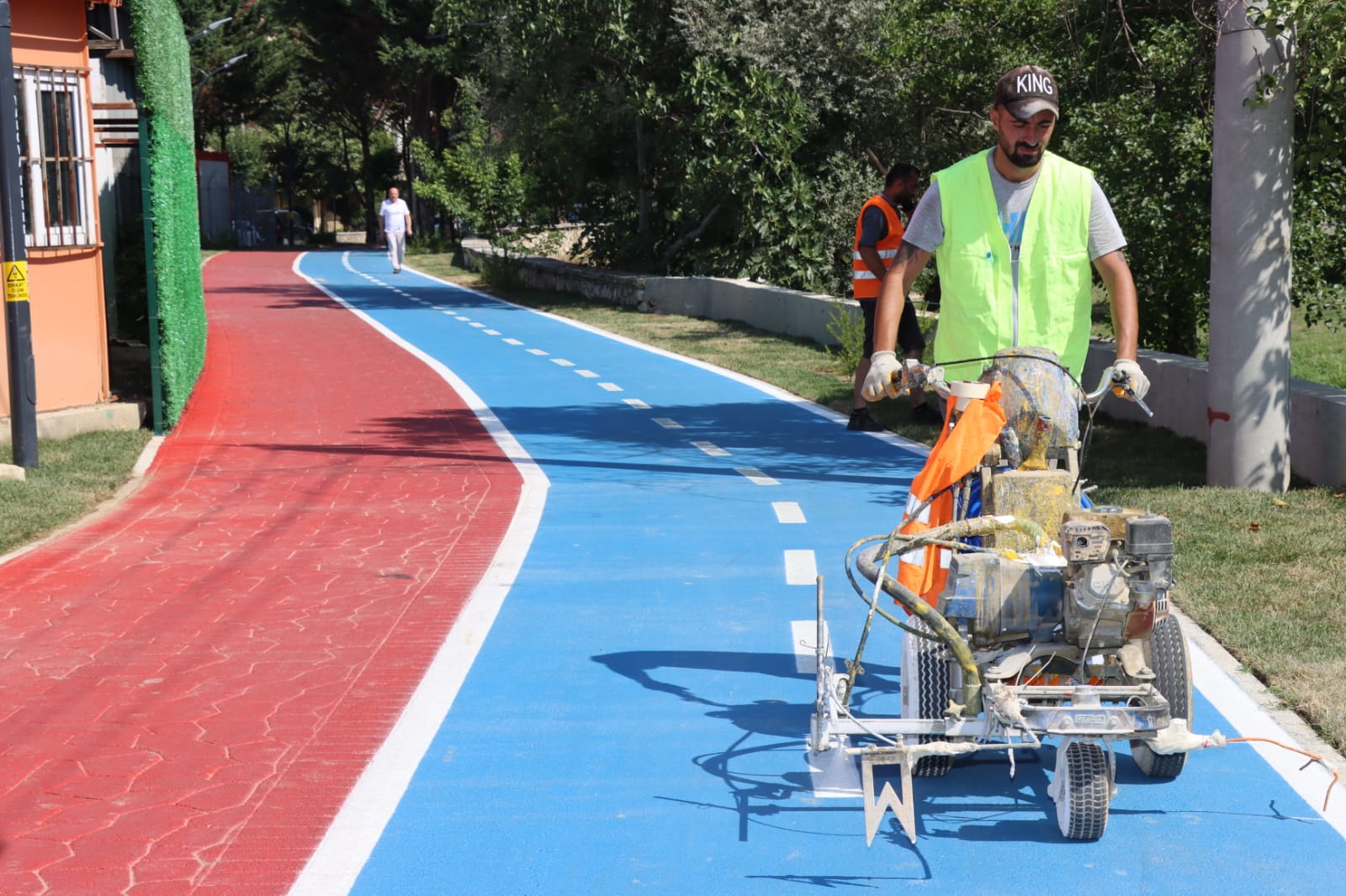 2.ETAP BİSİKLET ve YAYA YOLUNDA ÇALIŞMALAR TAMAMLANDI