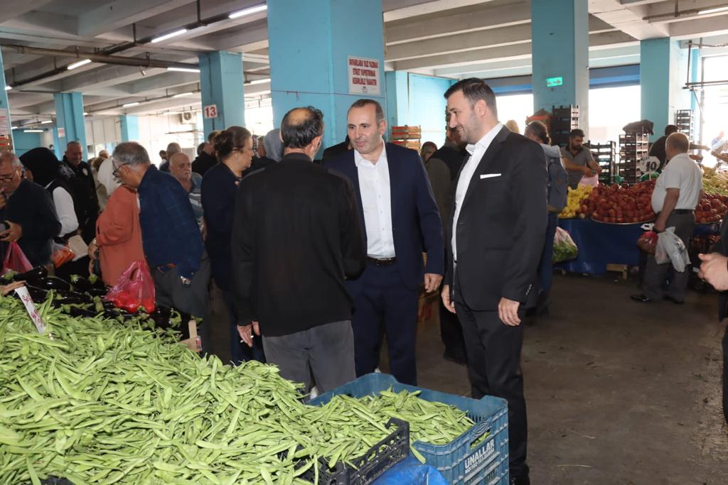 TUTUK VE BAĞATAR PAZAR YERİNİ ZİYARET ETTİ