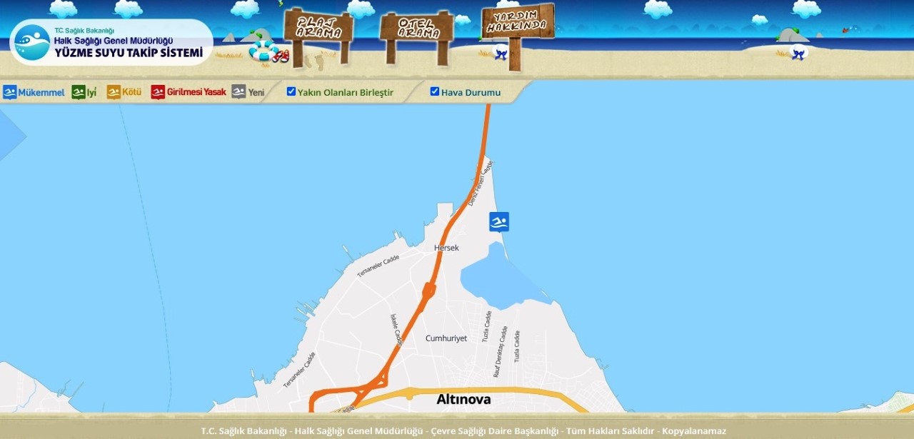 ALTINOVA’DA DENİZ SUYU, ÇEŞME SUYU GİBİ