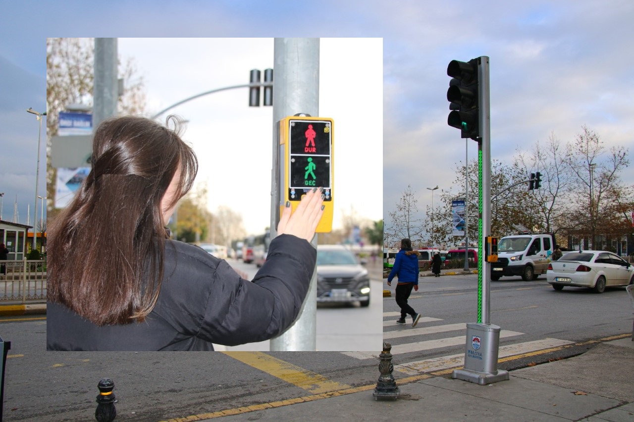 PAZAR YERİ ÖNÜNE SESLİ BUTON YERLEŞTİRİLDİ