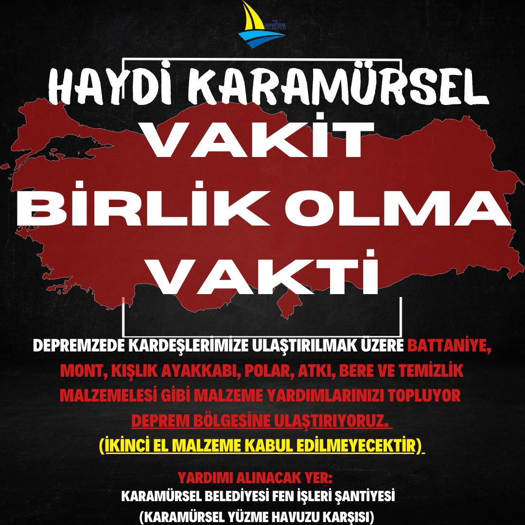 İSMAİL YILDIRIM’DAN DEPREM BÖLGESİNE YARDIM ÇAĞRISI