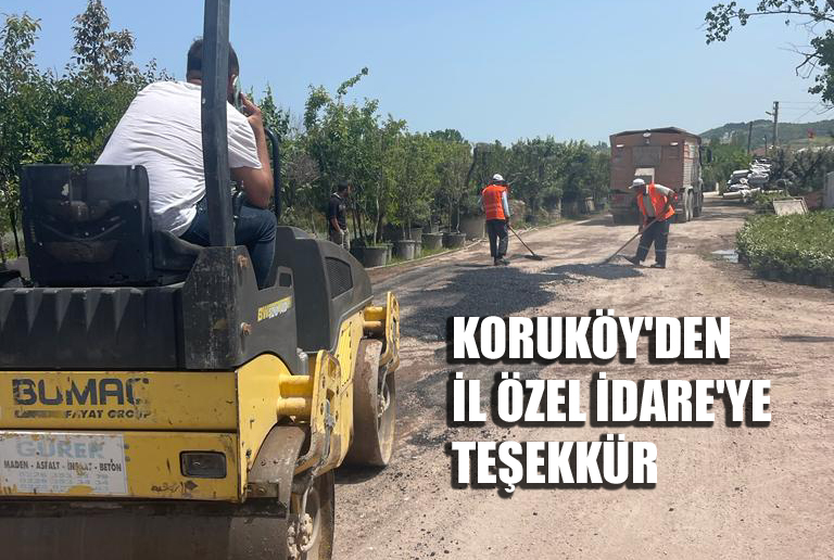 KORUKÖY’DE YOLLAR ‘ÇİÇEK’ GİBİ OLDU
