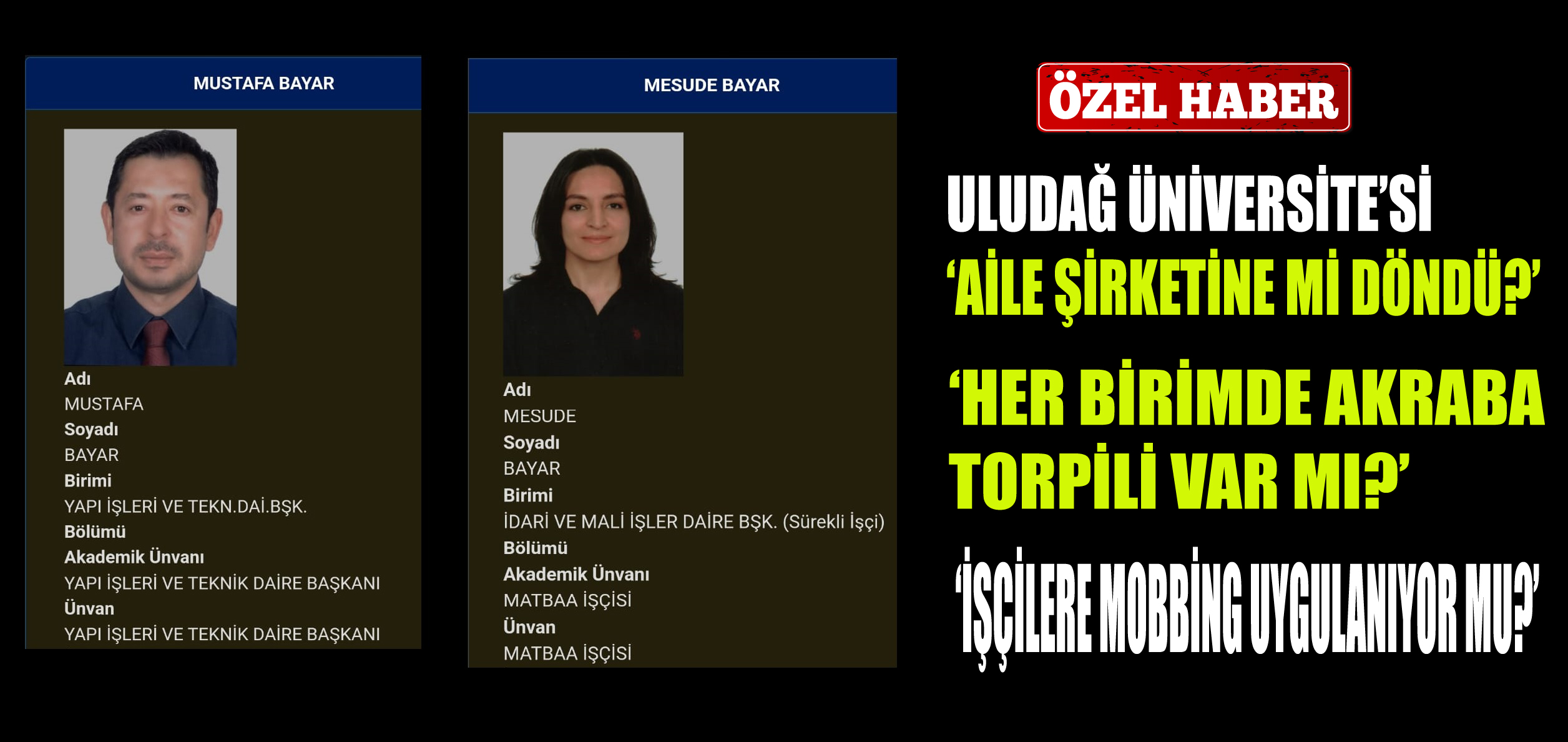 ‘ULUDAĞ ÜNİVERSİTESİ’NDE NELER OLUYOR?’ HABER:EMRE CAN KAZMALI