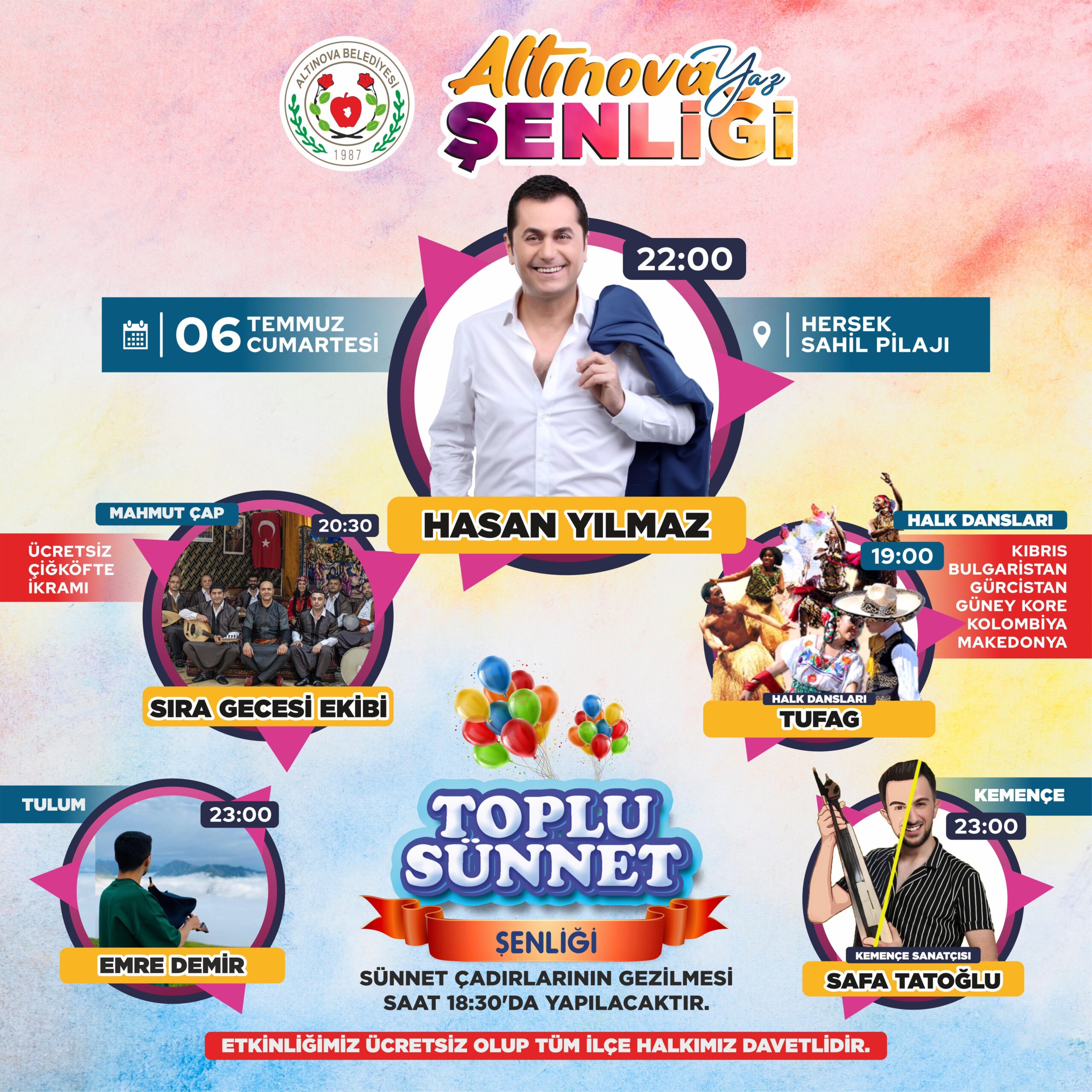 ALTINOVA’DA ‘YAZ ŞENLİĞİ’ BAŞLIYOR