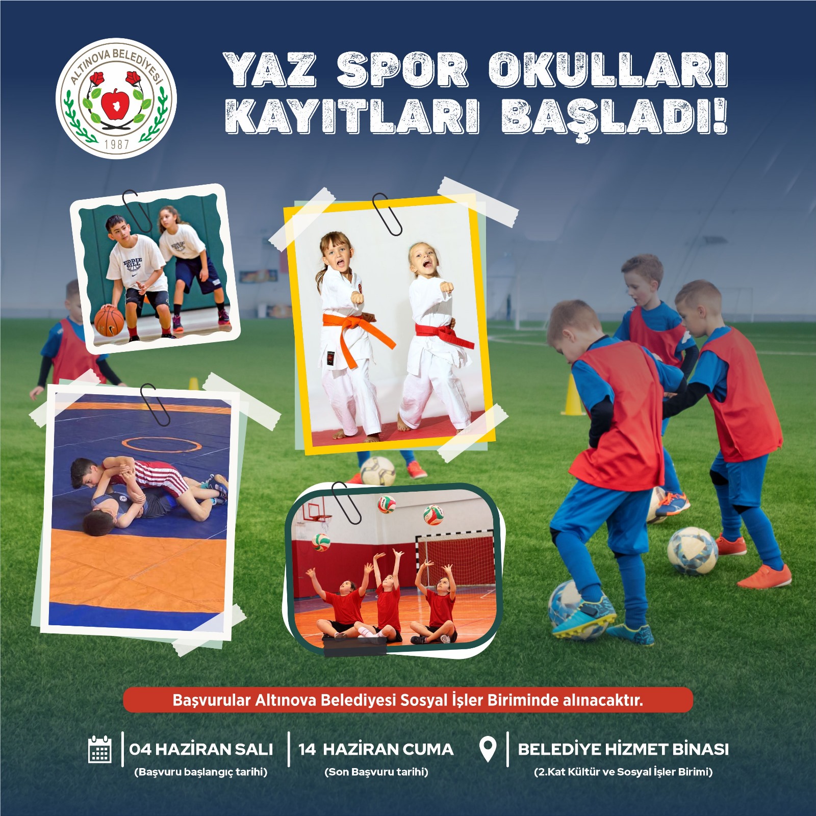 ALTINOVA BELEDİYESİ YAZ SPOR OKULU BAŞLIYOR
