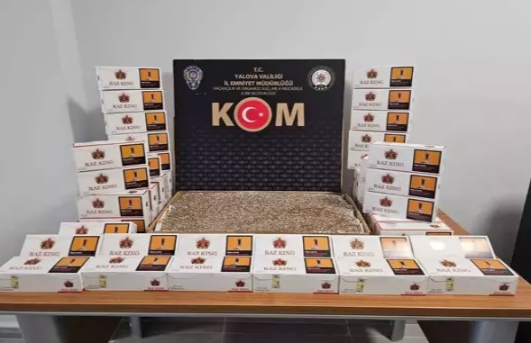 YALOVA’DA KAÇAK TÜTÜN OPERASYONU:90 BİN 200 ADET MAKARON ELE GEÇİRİLDİ!