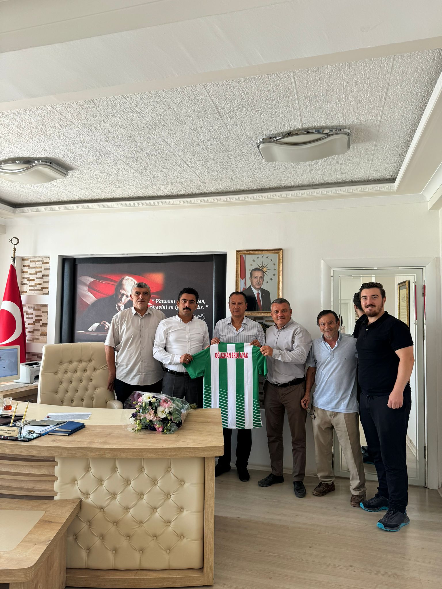 KORU BELEDİYE SPOR KULÜBÜ, KAYMAKAM ATAK’I ZİYARET ETTİ