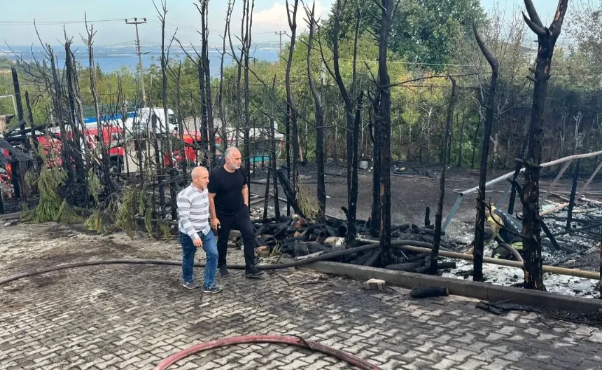 İSMAİL YILDIRIM, GÜNE YANGIN BÖLGESİNDE BAŞLADI!