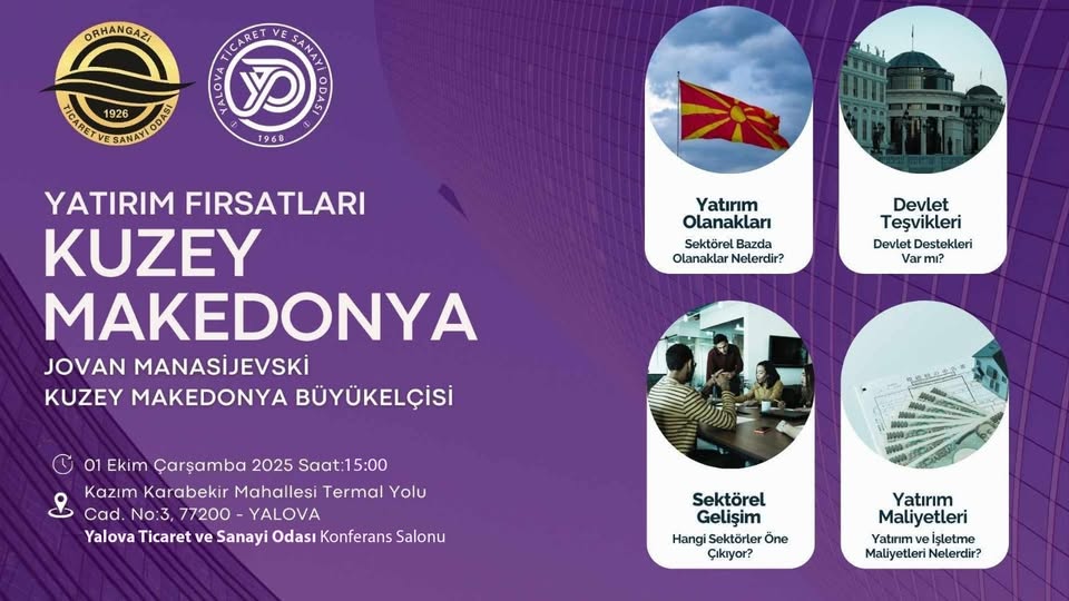 KUZEY MAKEDONYA BÜYÜKELÇİSİ YALOVA’YA GELİYOR