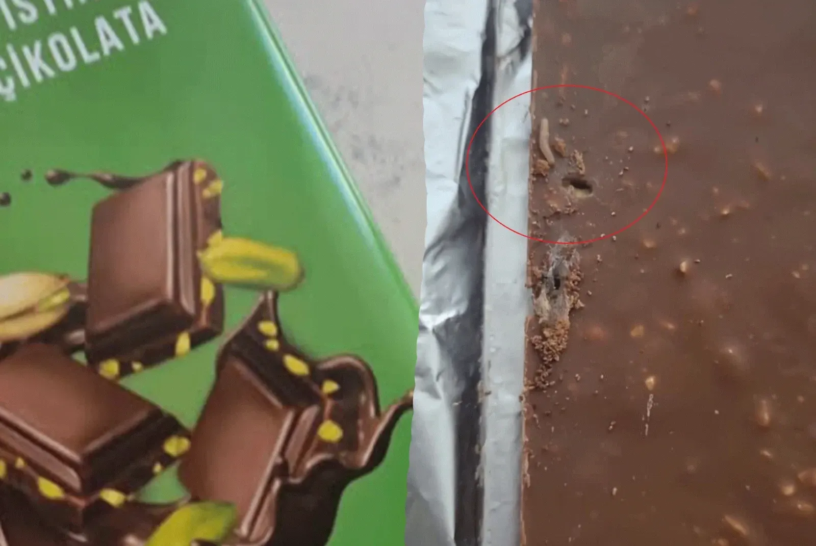 MARKETTEN ALINAN ÇİKOLATADAN KURT ÇIKTI!