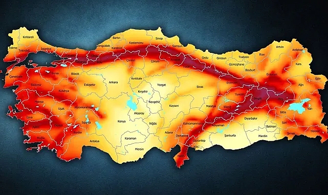 DEPREM HARİTASI GÜNCELLENDİ.. YALOVA EN RİSKLİ İLLER ARASINDA YER ALDI!