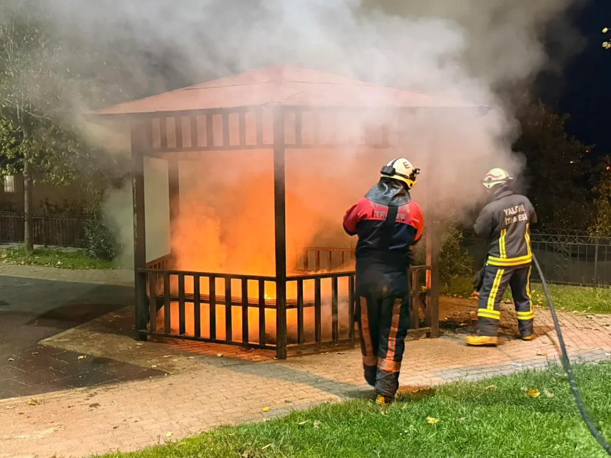 YALOVA’DA KAMELYA VE ATIK EŞYALAR ATEŞE VERİLDİ!