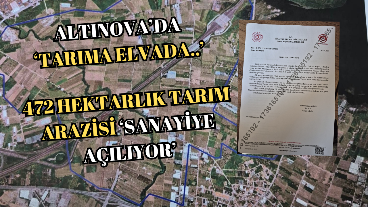 KURUMLARDAN HANGİ GÖRÜŞ BİLDİRİLECEK? ALTINOVA’DA YENİ YATIRIM ALANLARI BELİRLENDİ.. İŞTE DETAYLAR!