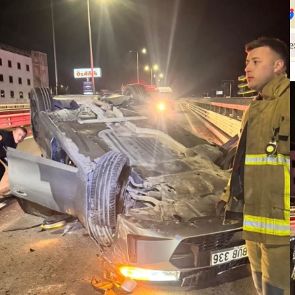 TAKLA ATAN ARAÇTAN YARALI KURTARILDI 1 TAKLA ATAN ARAÇTAN YARALI KURTARILDI