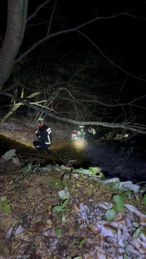 GACIK KÖYÜNDE ARAÇ UÇURUMA DÜŞTÜ