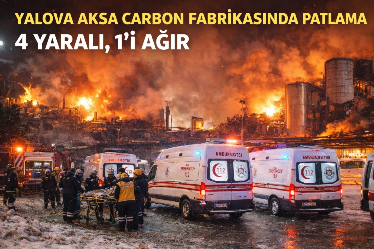 “SON DAKİKA” YALOVA AKSA CARBON FABRİKASINDA PATLAMA! 1'İ AĞIR, 4 YARALI..