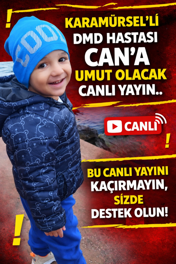KLAS MEDYA’DAN DMD HASTASI CAN ÖZDEMİR İÇİN CANLI YAYIN SEFERBERLİĞİ 2 KLAS MEDYA’DAN DMD HASTASI CAN ÖZDEMİR İÇİN CANLI YAYIN SEFERBERLİĞİ