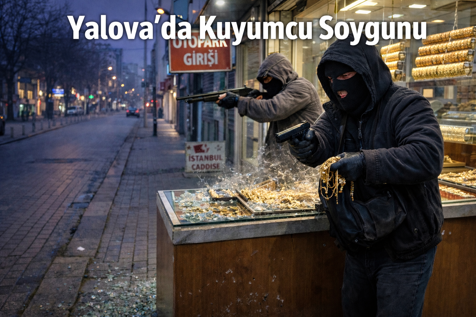 YALOVA’NIN İSTANBUL CADDESİ’NDE KUYUMCU SOYGUNU