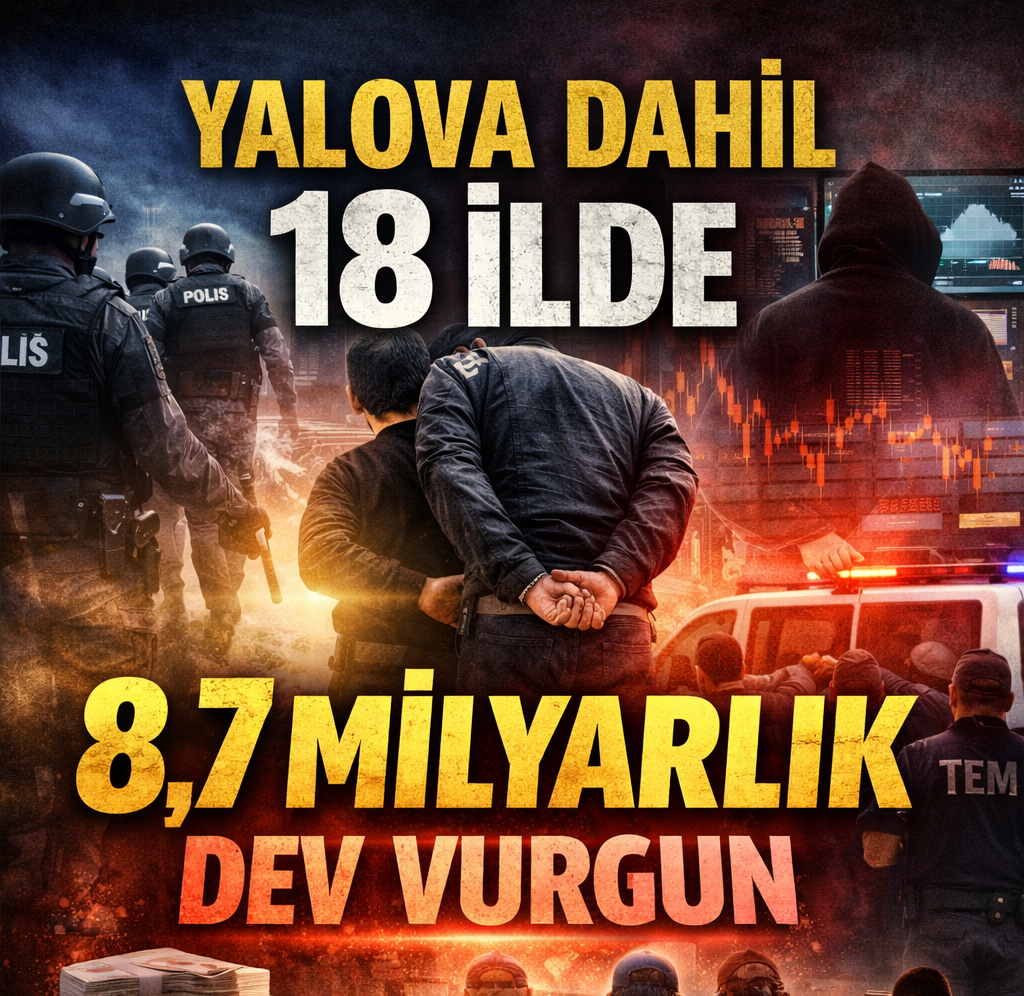 YALOVA DAHİL 18 İLDE 8,7 MİLYARLIK VURGUN!
