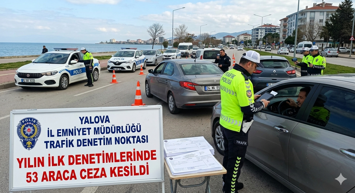 YALOVA’DA GÜRÜLTÜYE GEÇİT YOK: 53 ARAÇ TRAFİKTEN MEN EDİLDİ