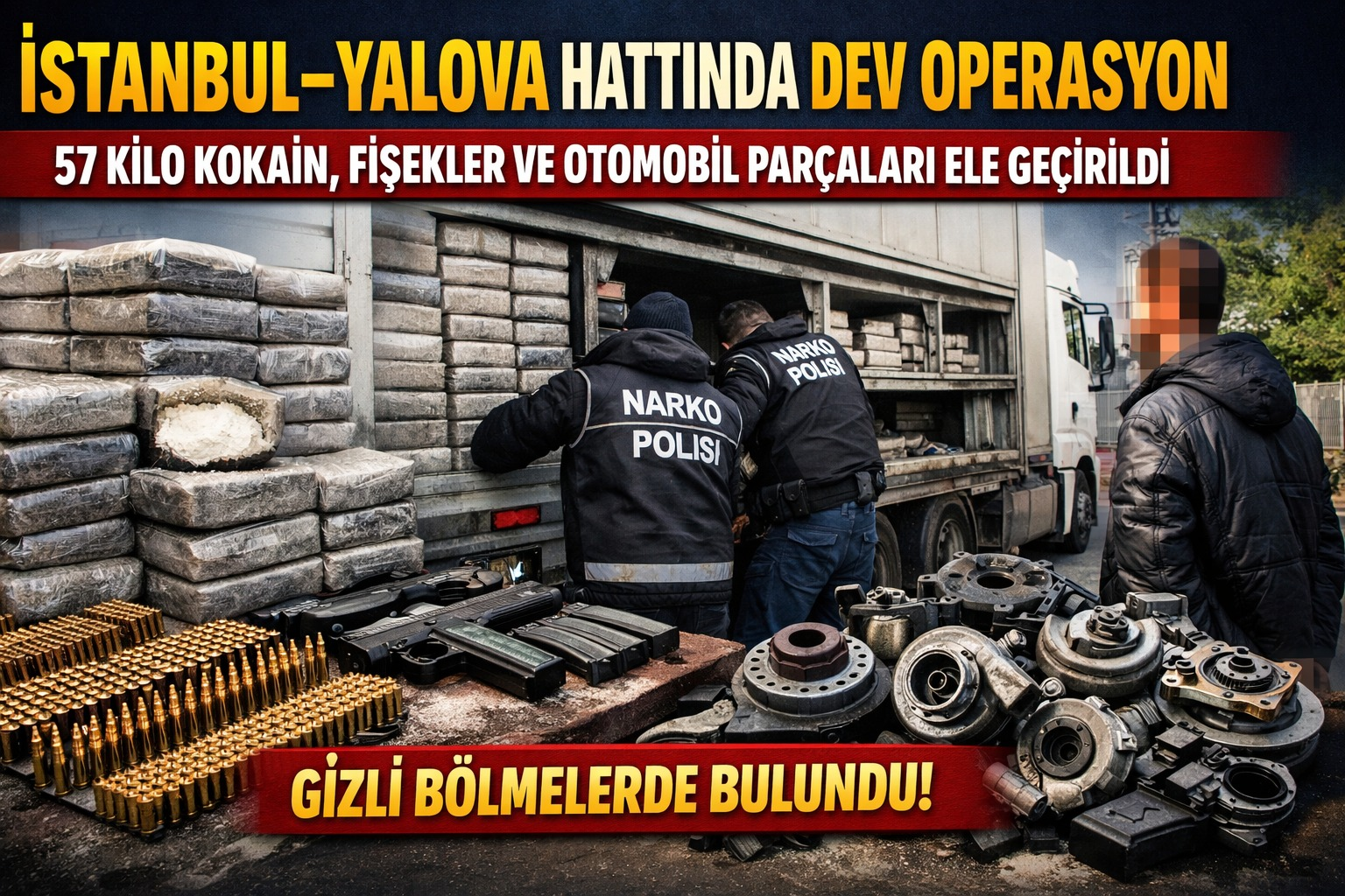 İSTANBUL–YALOVA HATTINDA DEV OPERASYON: TONAJLI UYUŞTURUCU SEVKİYATI ENGELLENDİ