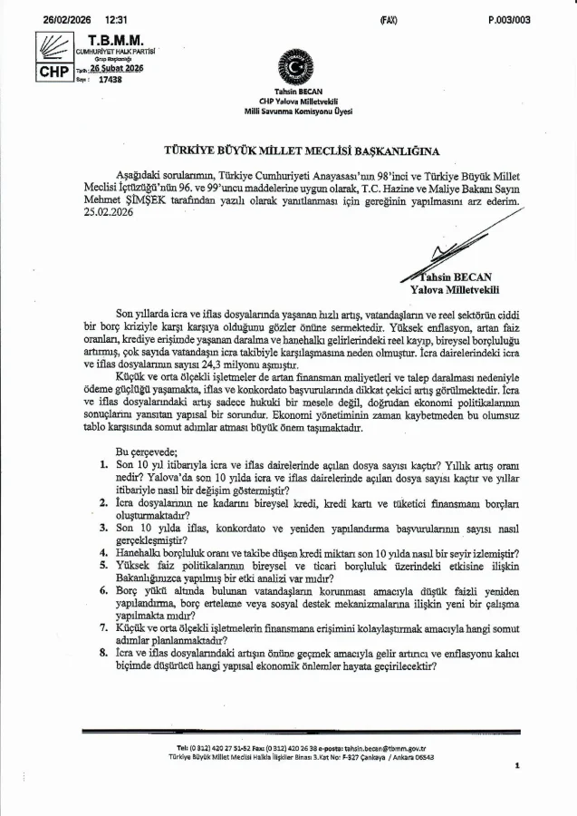 İCRA VE İFLAS DOSYALARI 24,3 MİLYONU AŞTI 1 İCRA VE İFLAS DOSYALARI 24,3 MİLYONU AŞTI