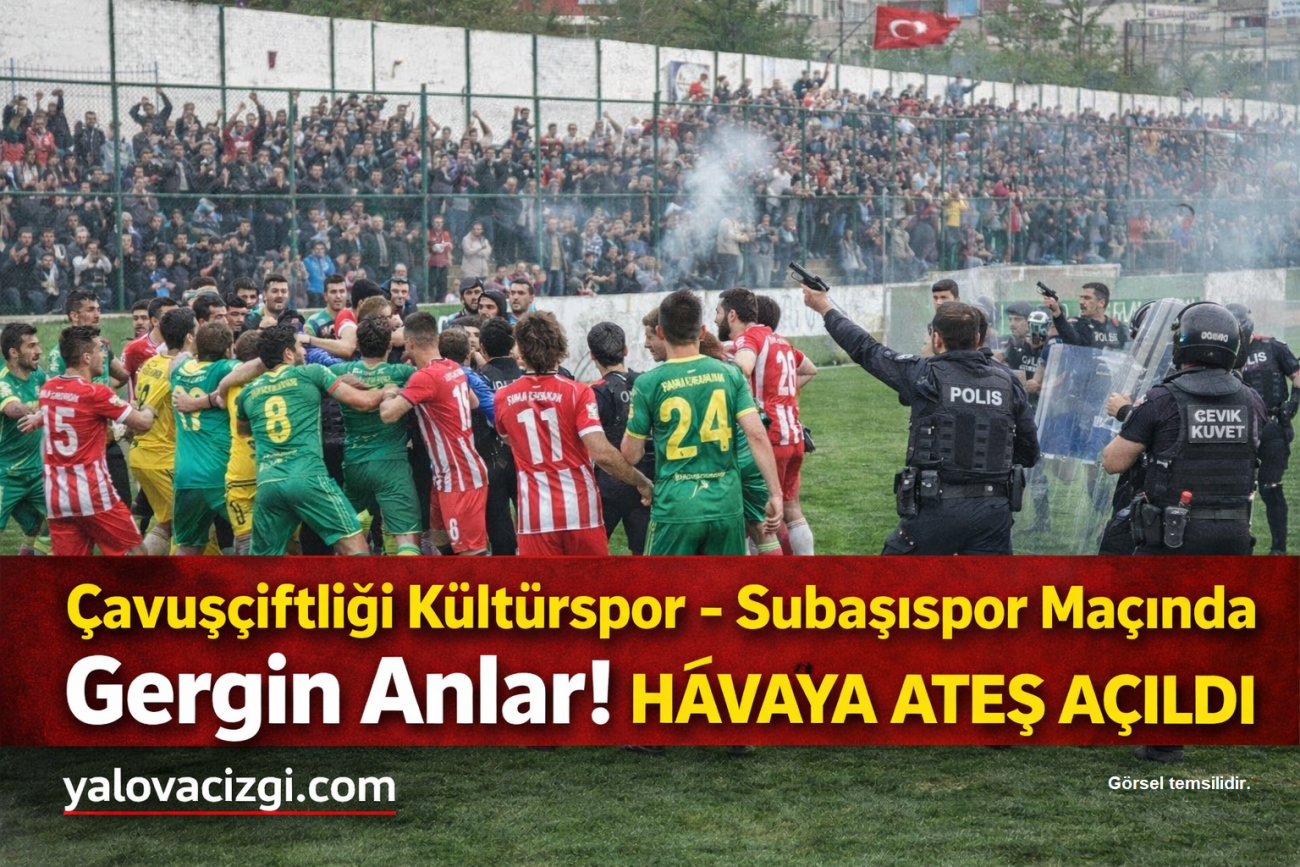 ALTINOVA’DA MAÇ SONRASI ORTALIK KARIŞTI: POLİS HAVAYA ATEŞ AÇTI