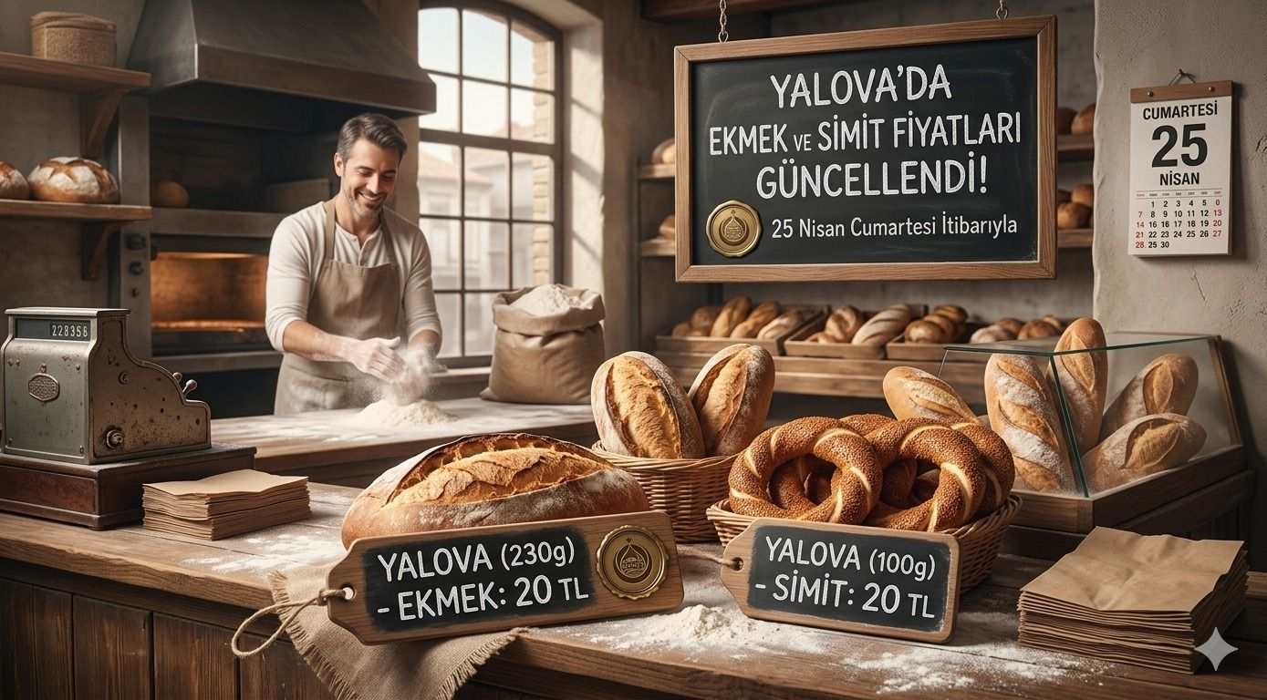 YALOVA’DA EKMEK VE SİMİT FİYATLARI RESMEN ARTTI: YENİ TARİFE YÜRÜRLÜKTE
