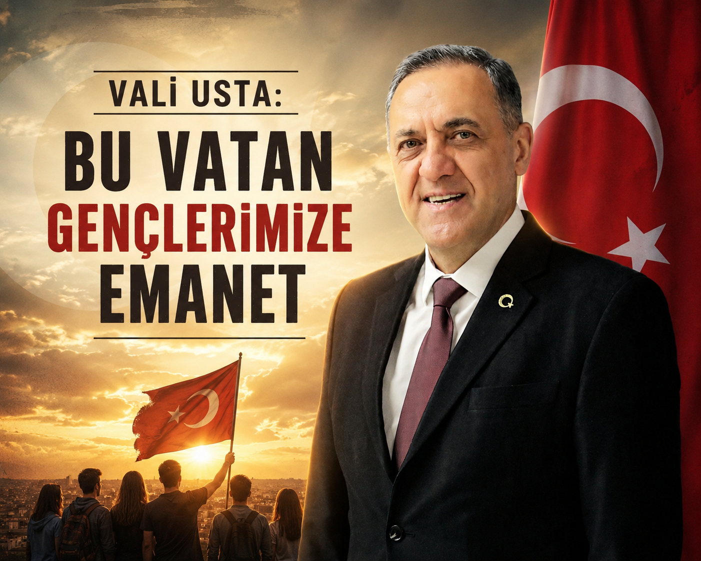 VALİ USTA’DAN 19 MAYIS MESAJI:“GENÇLİK, TÜRKİYE’NİN EN BÜYÜK GÜVENCESİDİR”