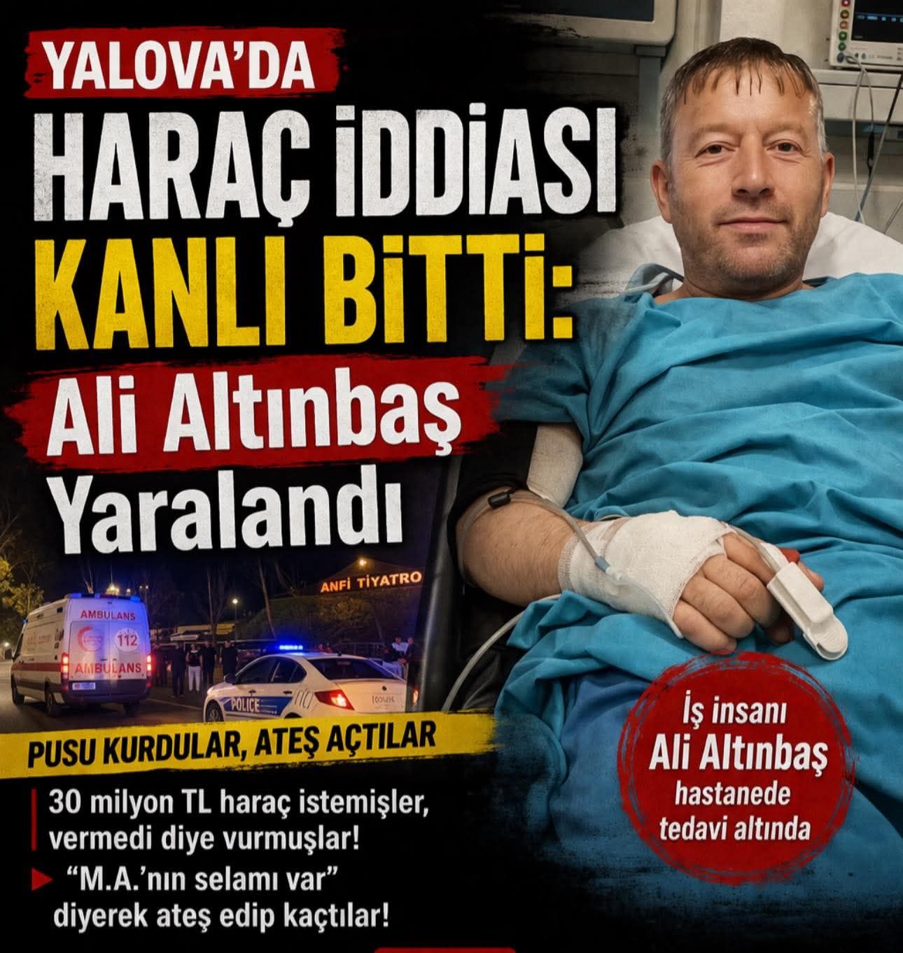 ŞEHRİN MERKEZİNDE SİLAHLI SALDIRI: İŞ İNSANI YARALANDI, HARAÇ İDDİASI GÜNDEMDE!