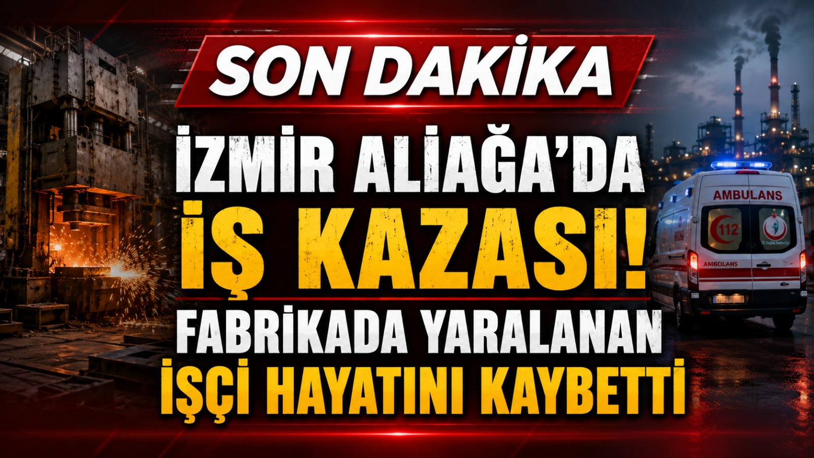 Aliağa’daki Demir Çelik Fabrikasında Feci İş Kazası: 29 Yaşındaki İşçi Hayatını Kaybetti