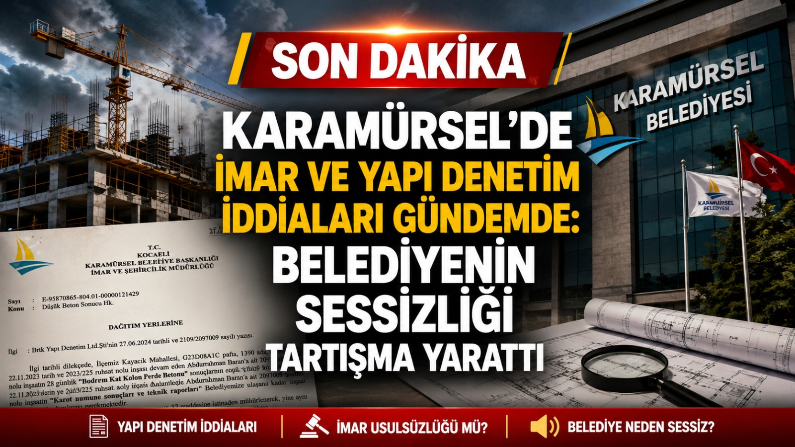 KARAMÜRSEL BELEDİYESİ SESSİZLİĞİNİ KORUYOR.. DEMİR AİLESİNE ‘KIYAK MI GEÇİLİYOR? YENİDEMİR İLE İLİŞKİLİ YAPI DENETİM FİRMALARI KAPANACAK MI?