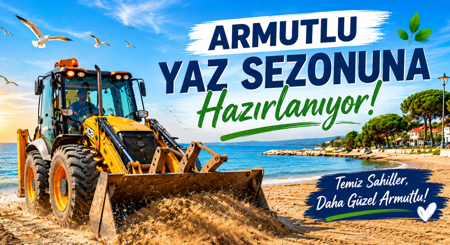 ARMUTLU’DA BELEDİYE EKİPLERİNDEN YOĞUN MESAİ