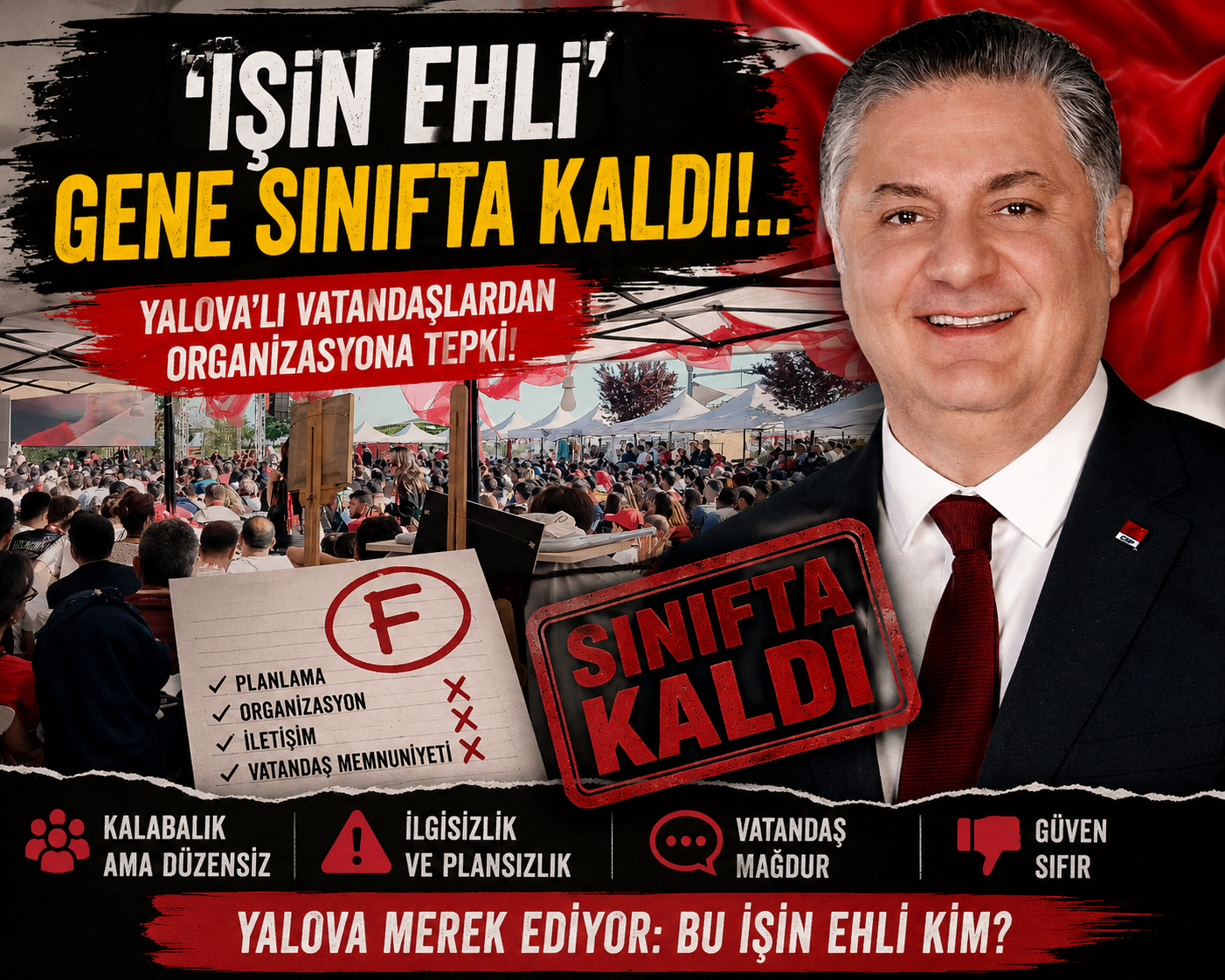 YALOVA’DA MİLLİ MAÇ ORGANİZASYONU TARTIŞMA YARATTI