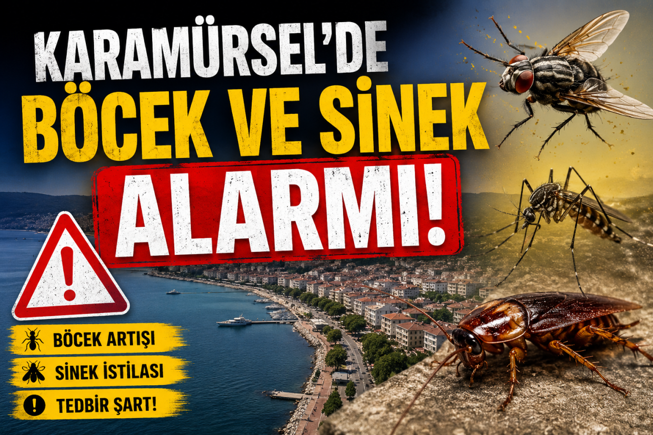 KARAMÜRSEL'DE BÖCEK VE SİNEK ALARMI!