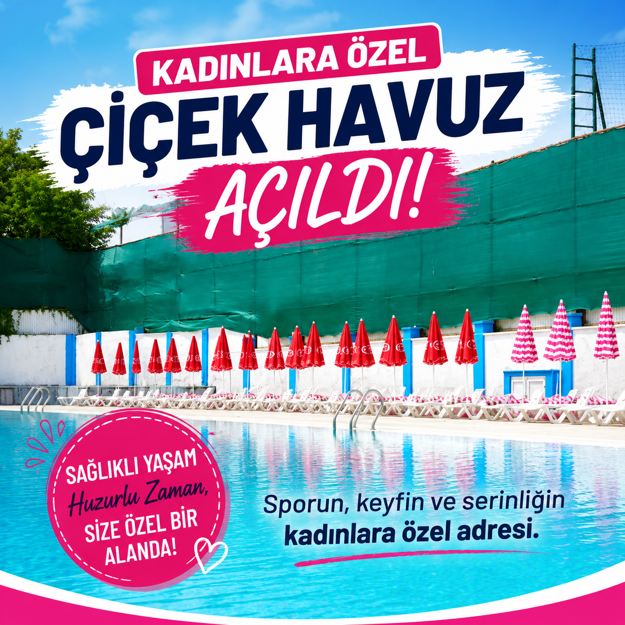 YALOVA’DA KADINLARA ÖZEL ÇİÇEK YÜZME HAVUZU AÇILDI