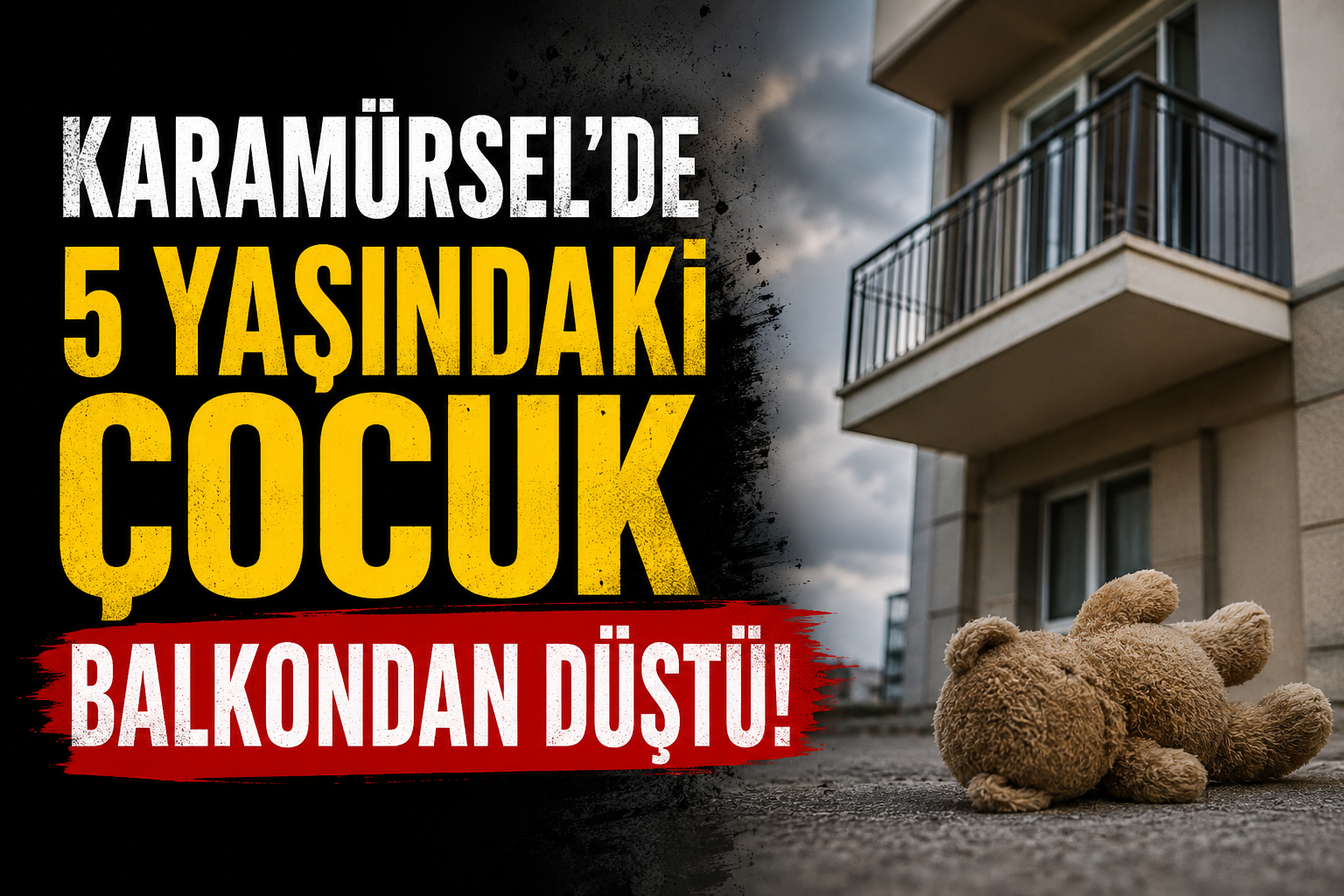 KARAMÜRSEL’DE 5 YAŞINDAKİ ÇOCUK YÜKSEKTEN DÜŞTÜ!