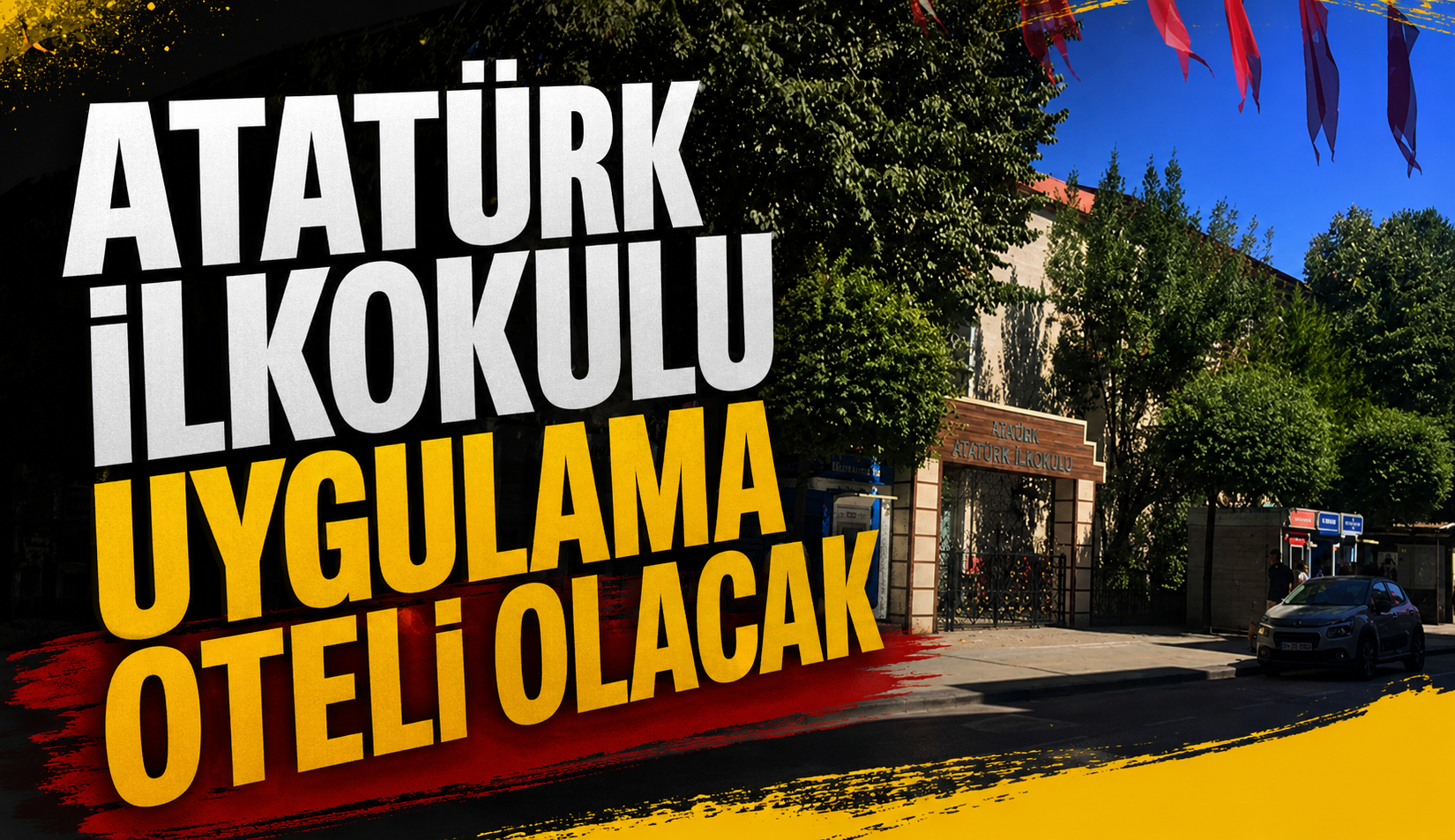 ATATÜRK İLKOKULU YERİNE YERALTI OTOPARKLI UYGULAMA OTELİ GELİYOR!