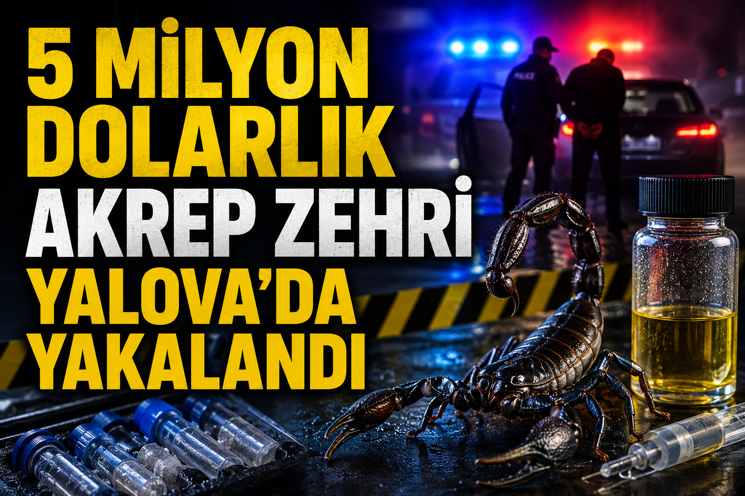 GRAMI ALTINDAN DAHA DEĞERLİ ÇIKTI!.. YALOVA’DA 5 MİLYON DOLARLIK AKREP ZEHRİ OPERASYONU!