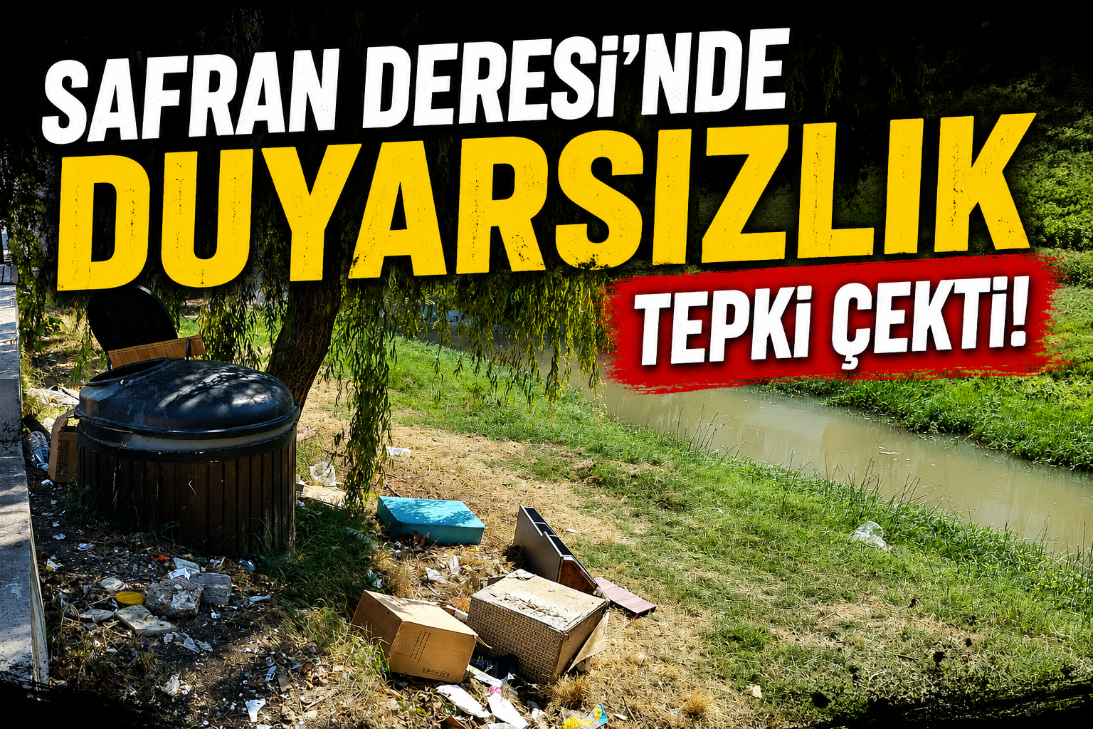 YALOVA’DA KONTEYNER DIŞINA BIRAKILAN ÇÖPLER ÇEVREYİ TEHDİT EDİYOR!