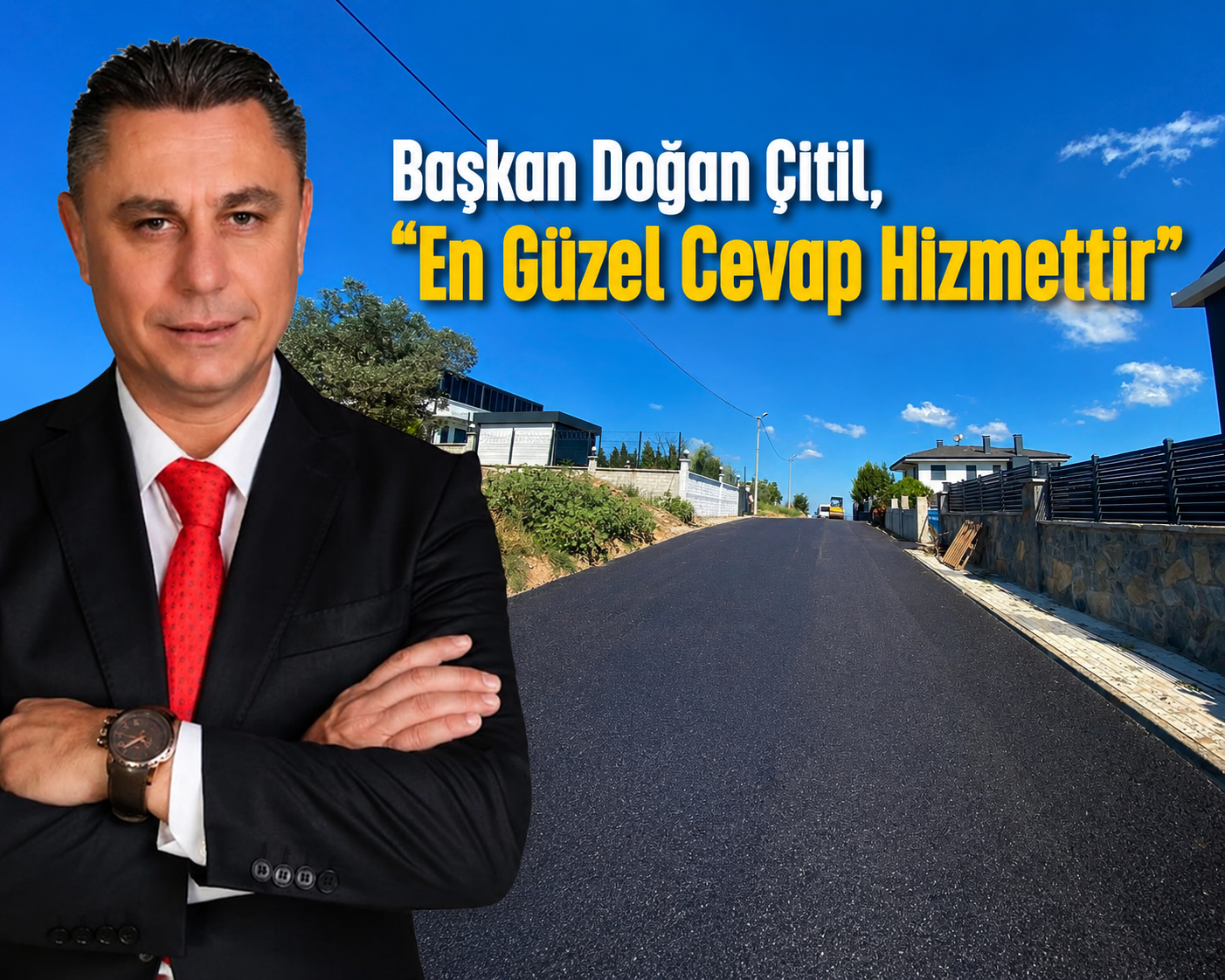 KAYTAZDERE’DE YOL YATIRIMLARI HIZ KESMİYOR