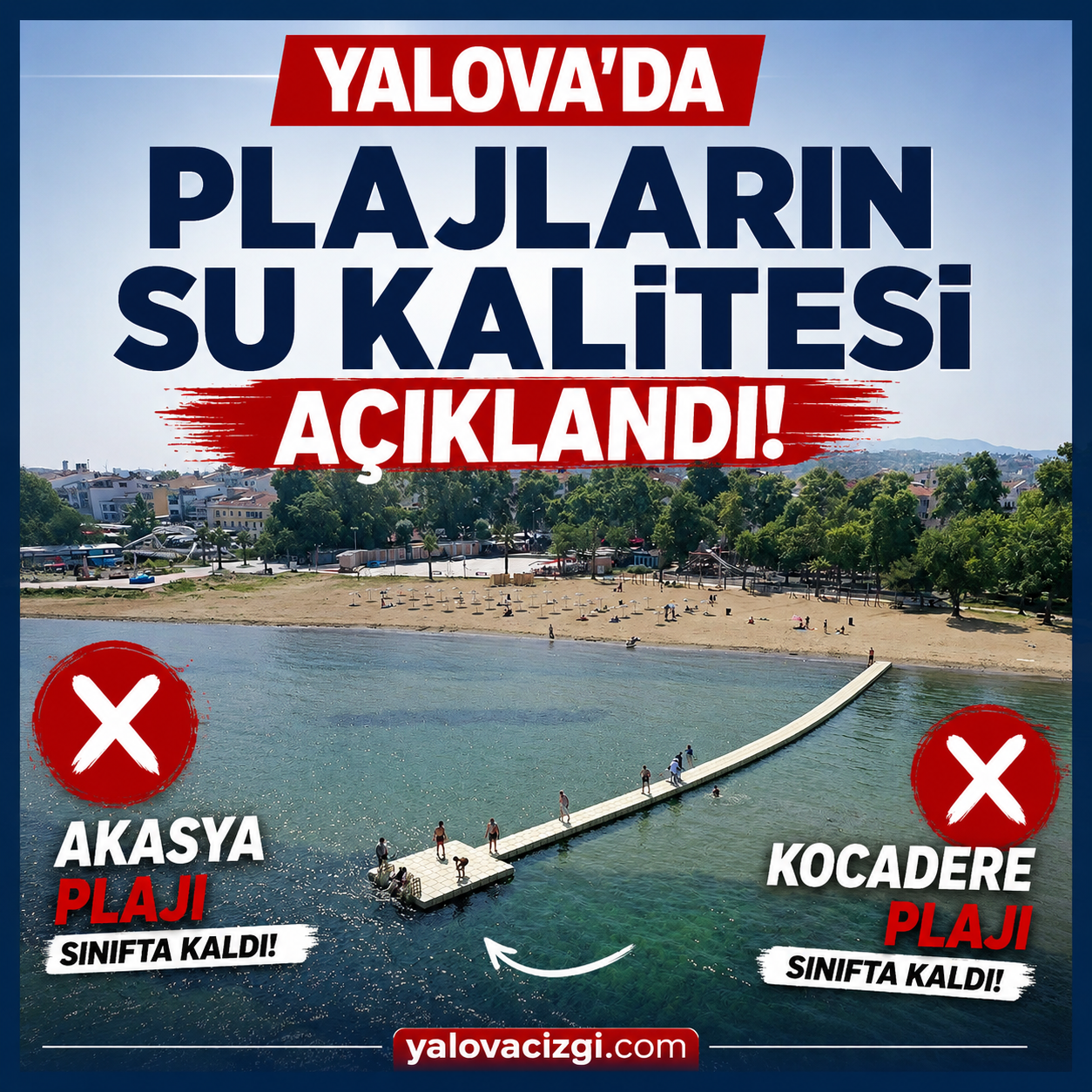 YALOVA’DA DENİZ SUYU RAPORU AÇIKLANDI! 2 PLAJ BEKLENTİLERİN ALTINDA KALDI