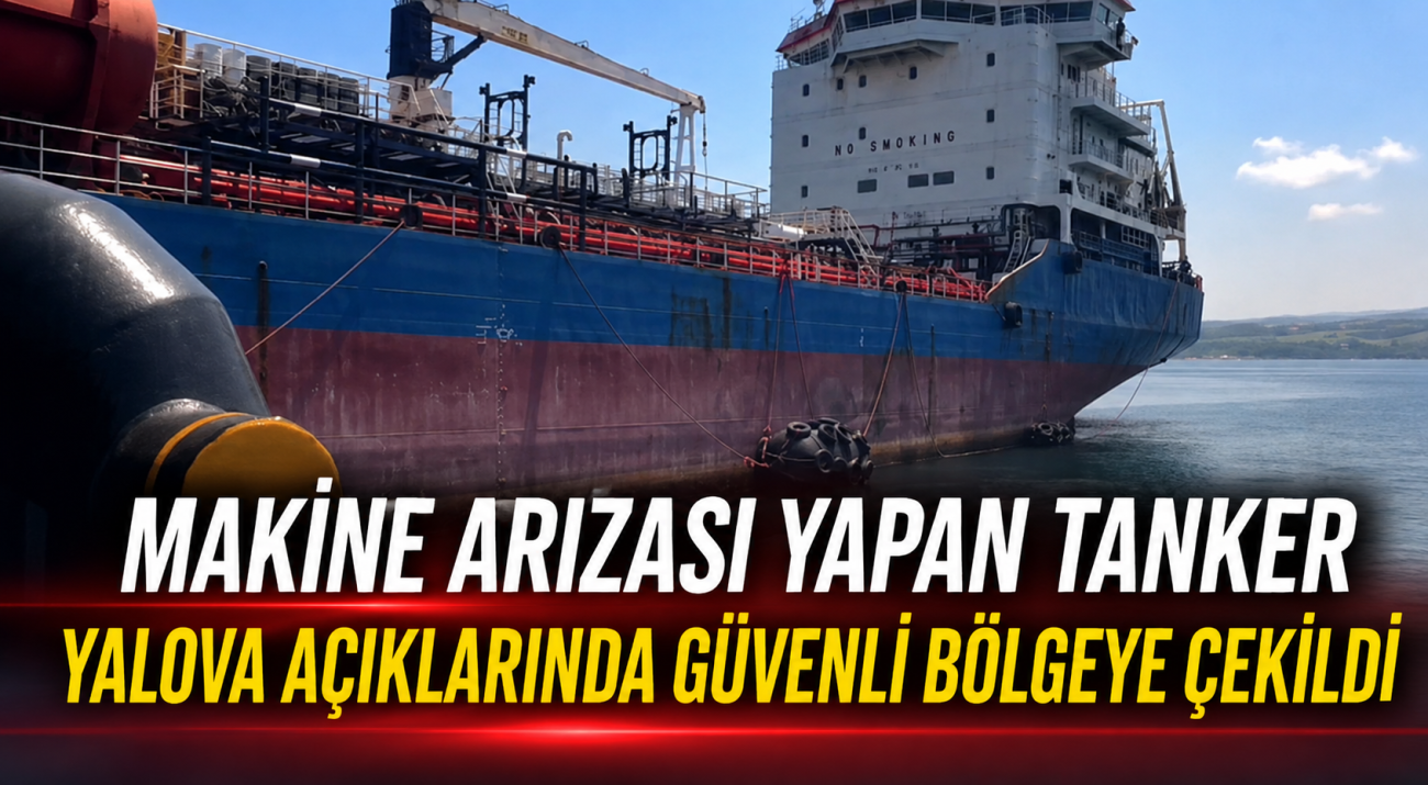 MAKİNE ARIZASI YAPAN TANKER YALOVA AÇIKLARINDA GÜVENLİ BÖLGEYE ÇEKİLDİ 3 MAKİNE ARIZASI YAPAN TANKER YALOVA AÇIKLARINDA GÜVENLİ BÖLGEYE ÇEKİLDİ