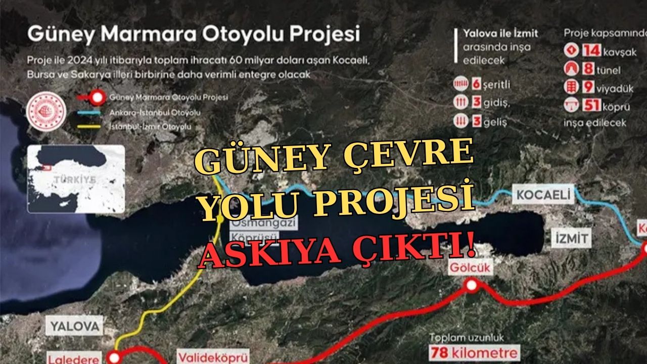 YALOVA-KOCAELİ ULAŞIMINI DEĞİŞTİRECEK PROJE ASKIYA ÇIKTI