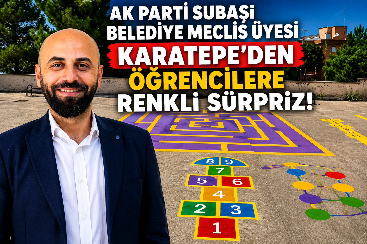 KARATEPE’DEN OKUL BAHÇESİNE RENKLİ DOKUNUŞLAR