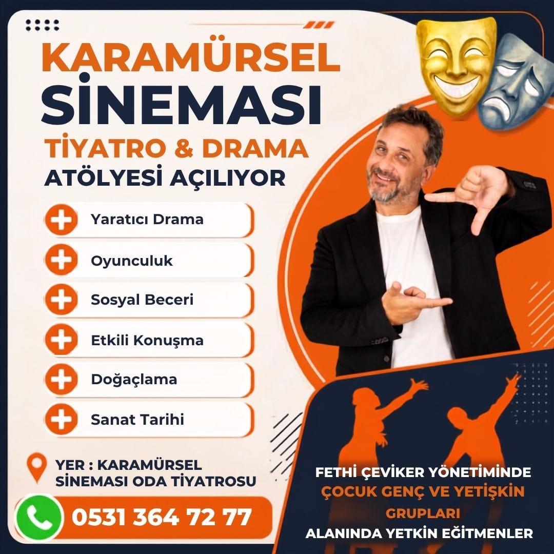 KARAMÜRSEL’DE TİYATRO SEZONU BAŞLIYOR! ÇOCUKLARDAN YETİŞKİNLERE HERKES SAHNEYE ÇIKACAK